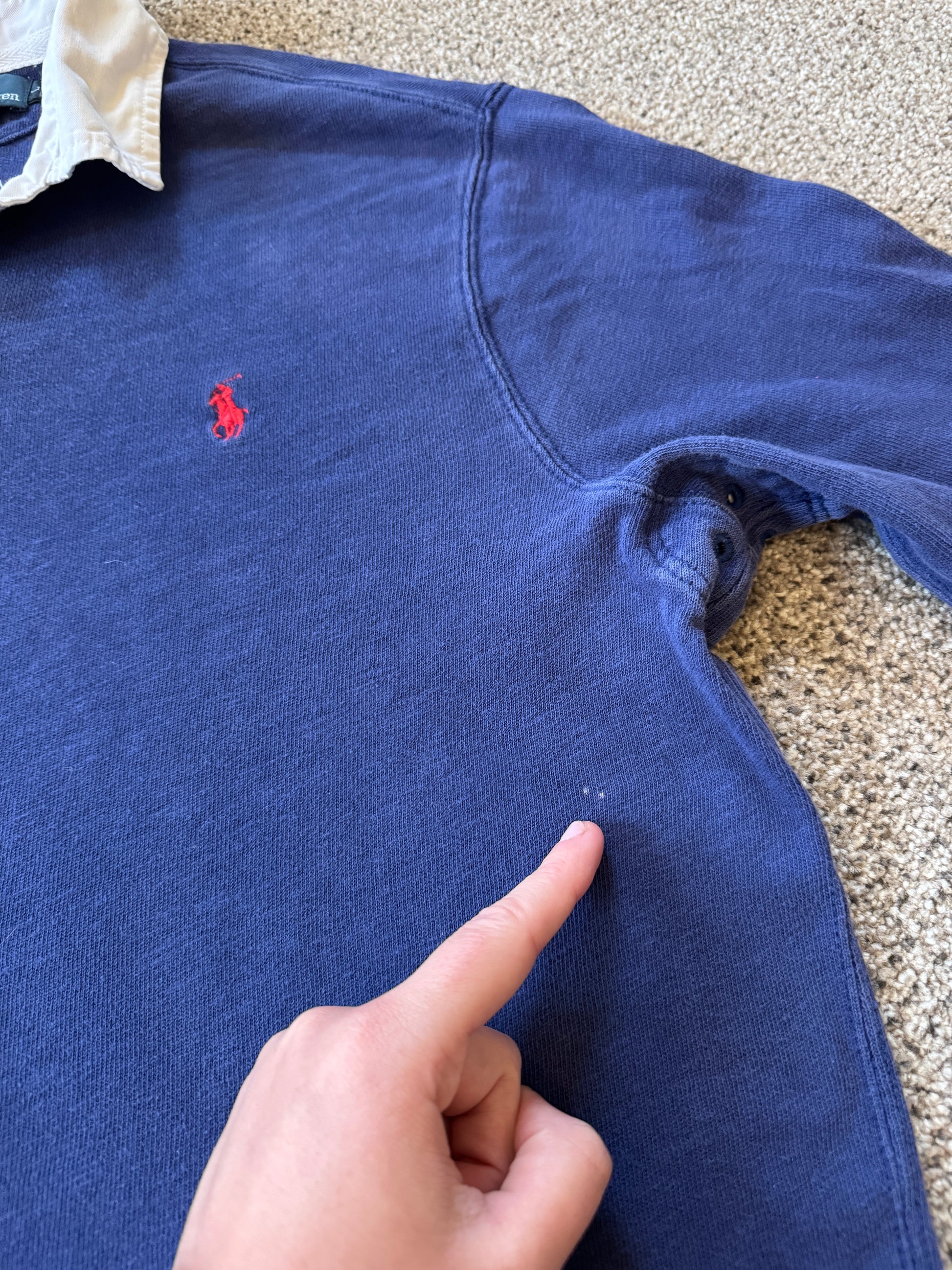 Large Ralph Lauren Navy Rugby Shirt