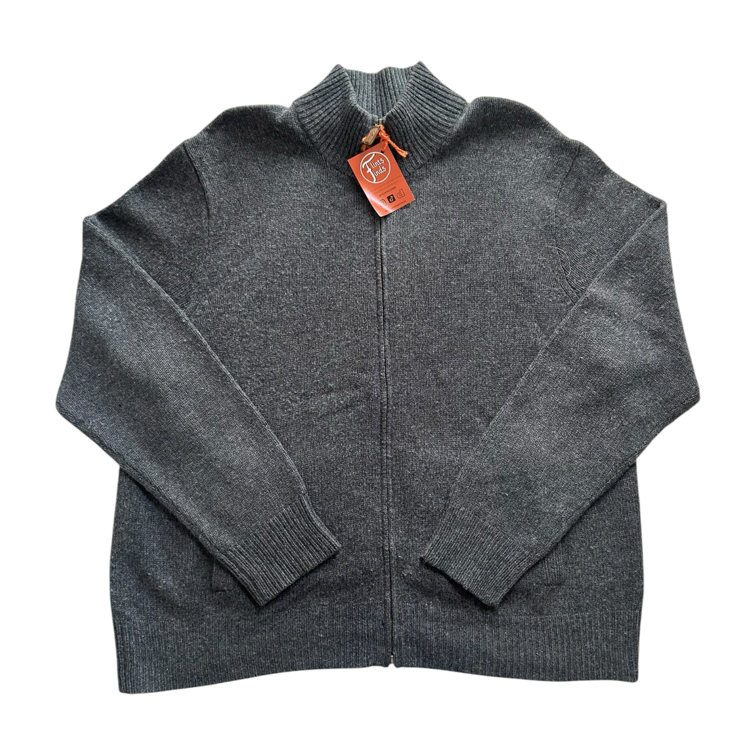 XXL Ralph Lauren Grey Knitted Full Zip Jumper