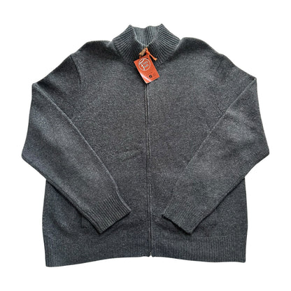 XXL Ralph Lauren Grey Knitted Full Zip Jumper