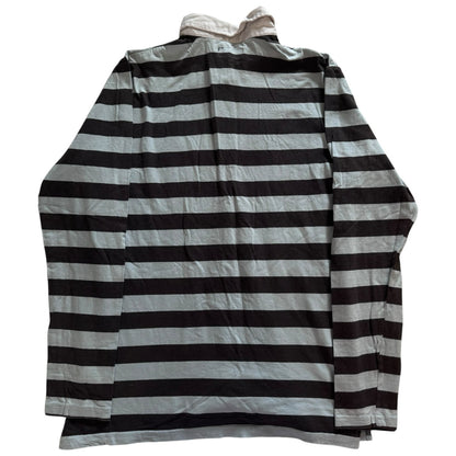 Large Zara Brown and Blue Rugby Shirt