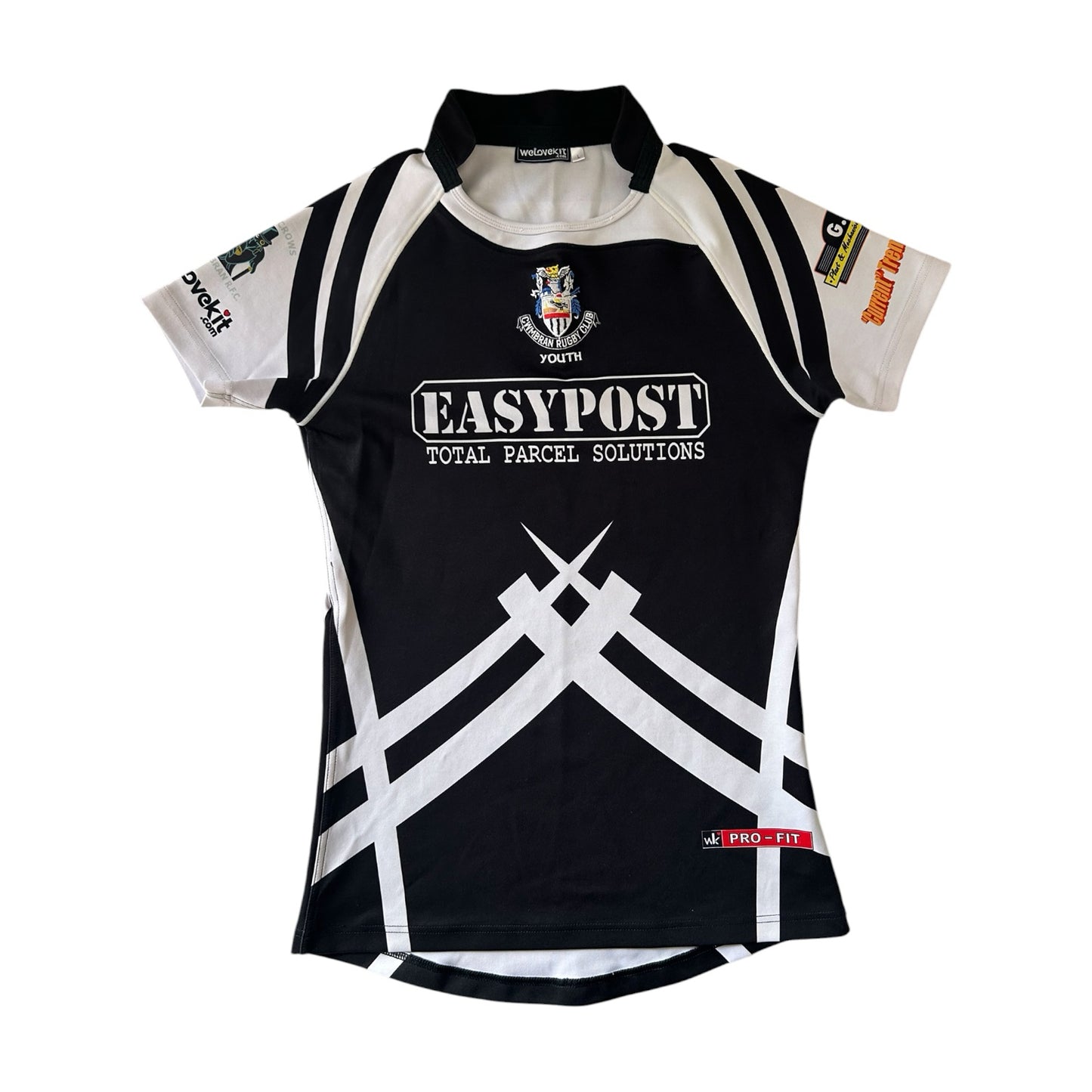Youth Large Cwmbran Black Rugby Shirt