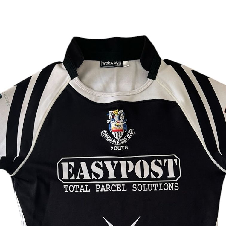 Youth Large Cwmbran Black Rugby Shirt