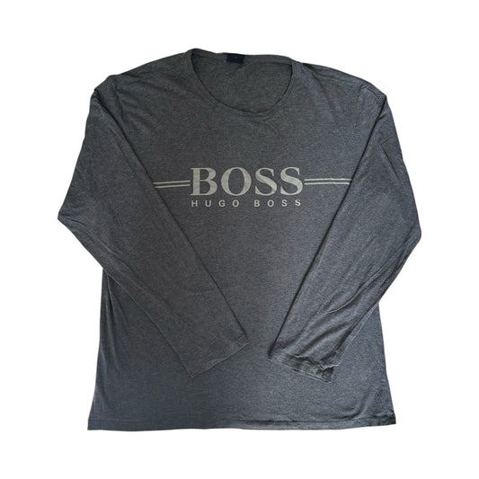 Large Hugo Boss Grey Long Sleeved T-Shirt