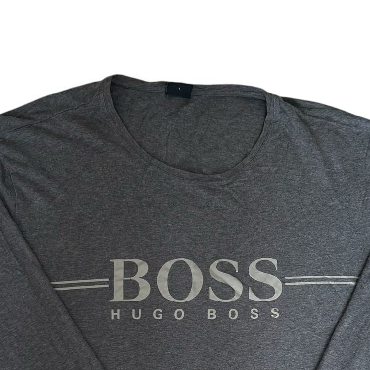Large Hugo Boss Grey Long Sleeved T-Shirt