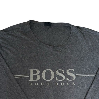 Large Hugo Boss Grey Long Sleeved T-Shirt