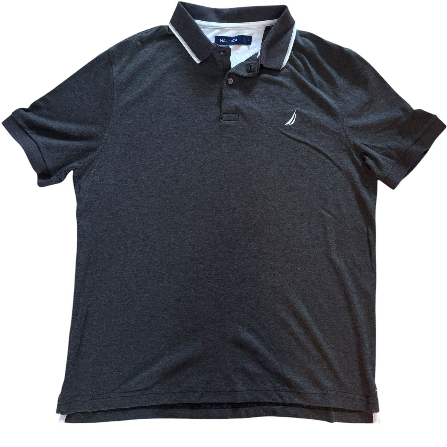 Large Nautica Dark Grey Polo Shirt