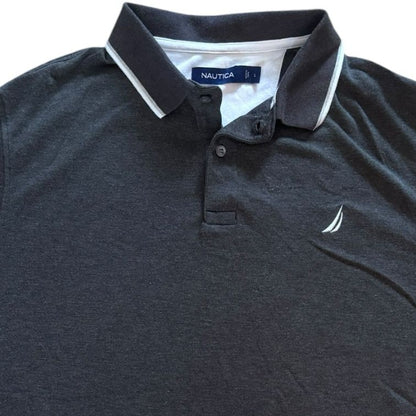 Large Nautica Dark Grey Polo Shirt