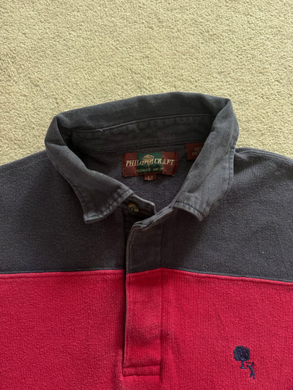 Medium Phil and Craft Navy and Red Rugby Shirt