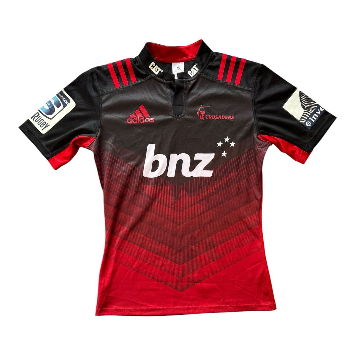 Medium Adidas Black and Red Crusaders Rugby Shirt