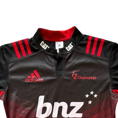 Medium Adidas Black and Red Crusaders Rugby Shirt