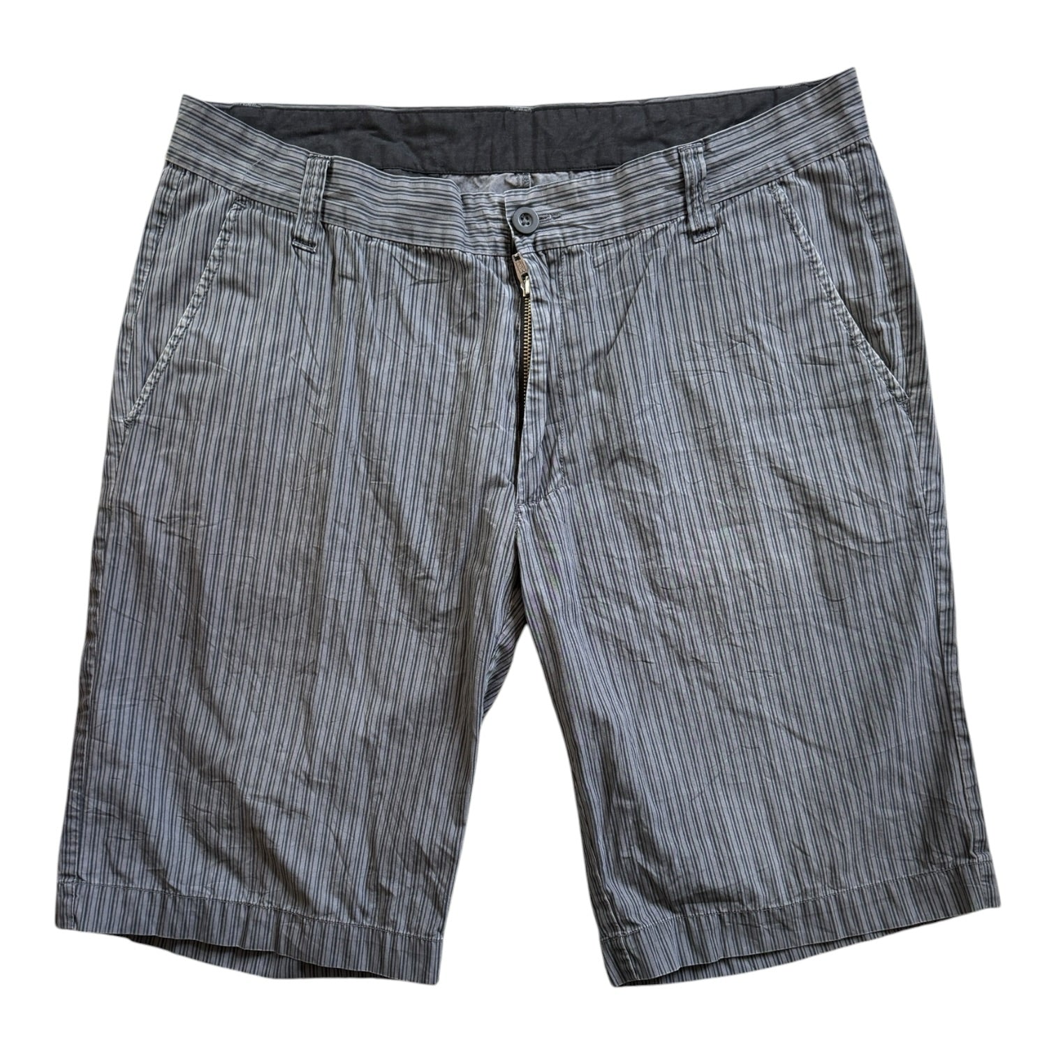 34" Carhartt Grey Striped Primary Bermuda Shorts
