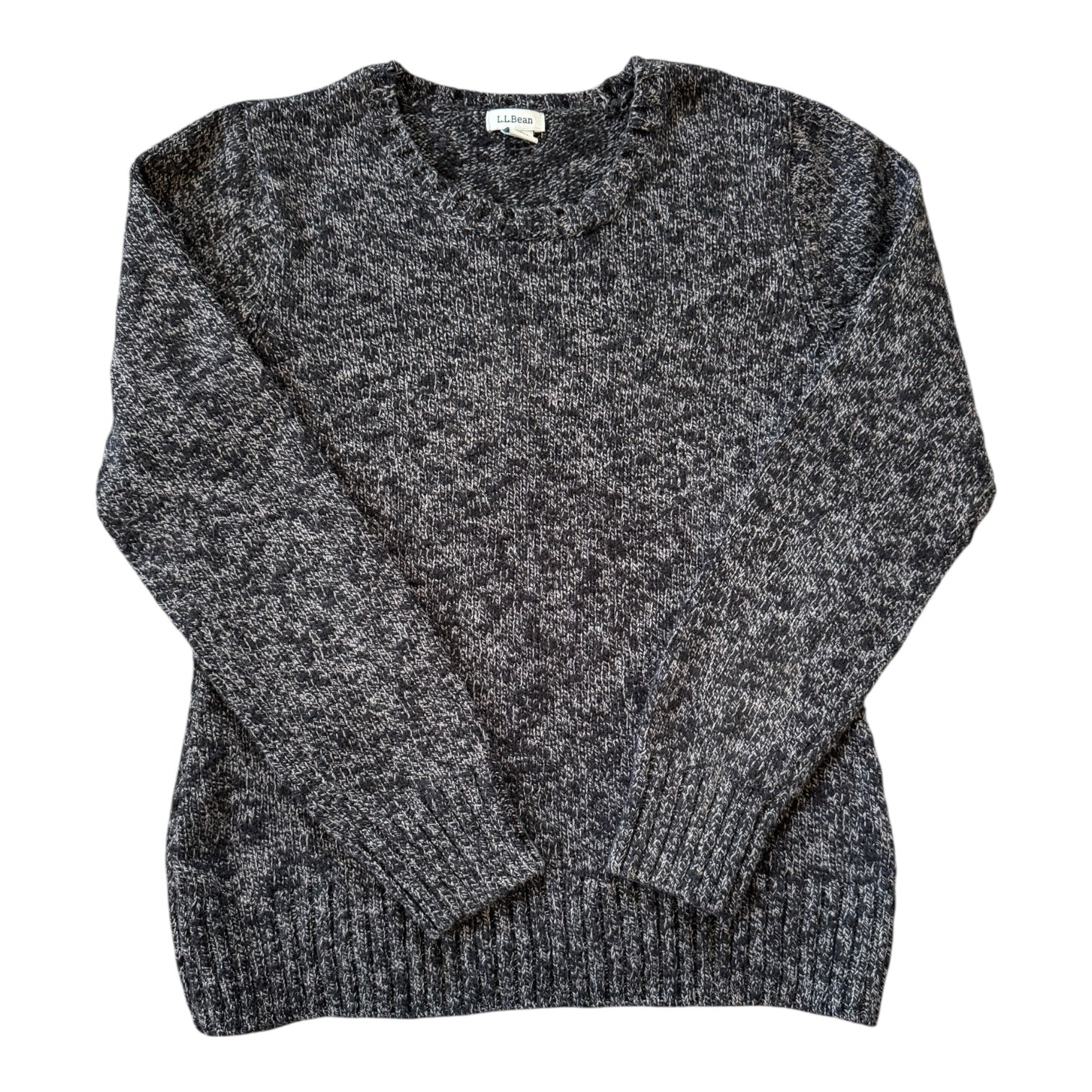 Woman's Extra small L.L.bean Speckled Grey Knitted Jumper