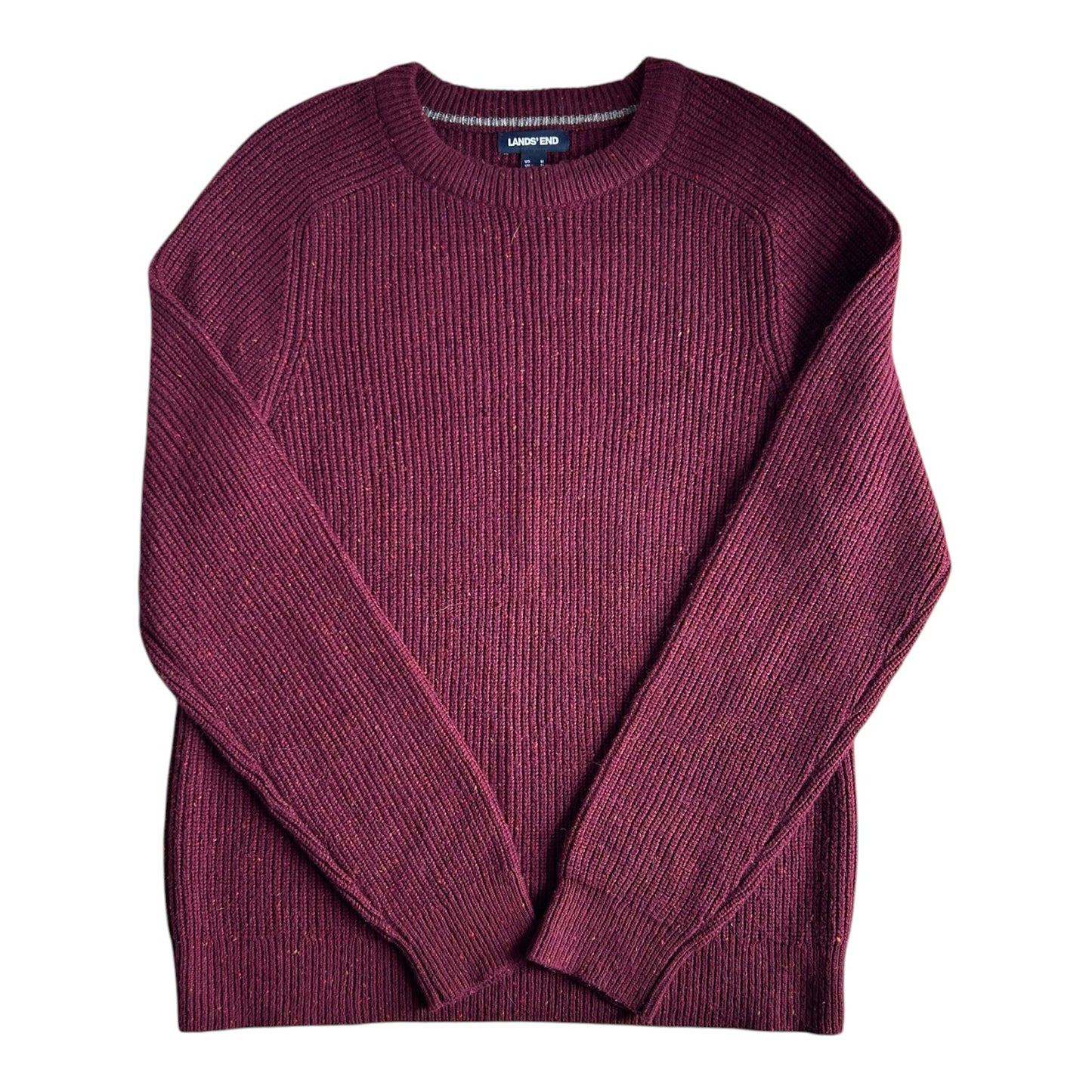 Medium Lands' End Burgundy Red Knitted Jumper