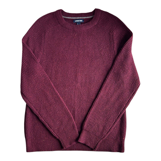 Medium Lands' End Burgundy Red Knitted Jumper