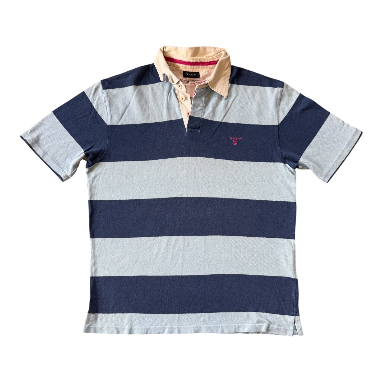 Extra large Gant Navy Blue Short Sleeved Rugby Shirt