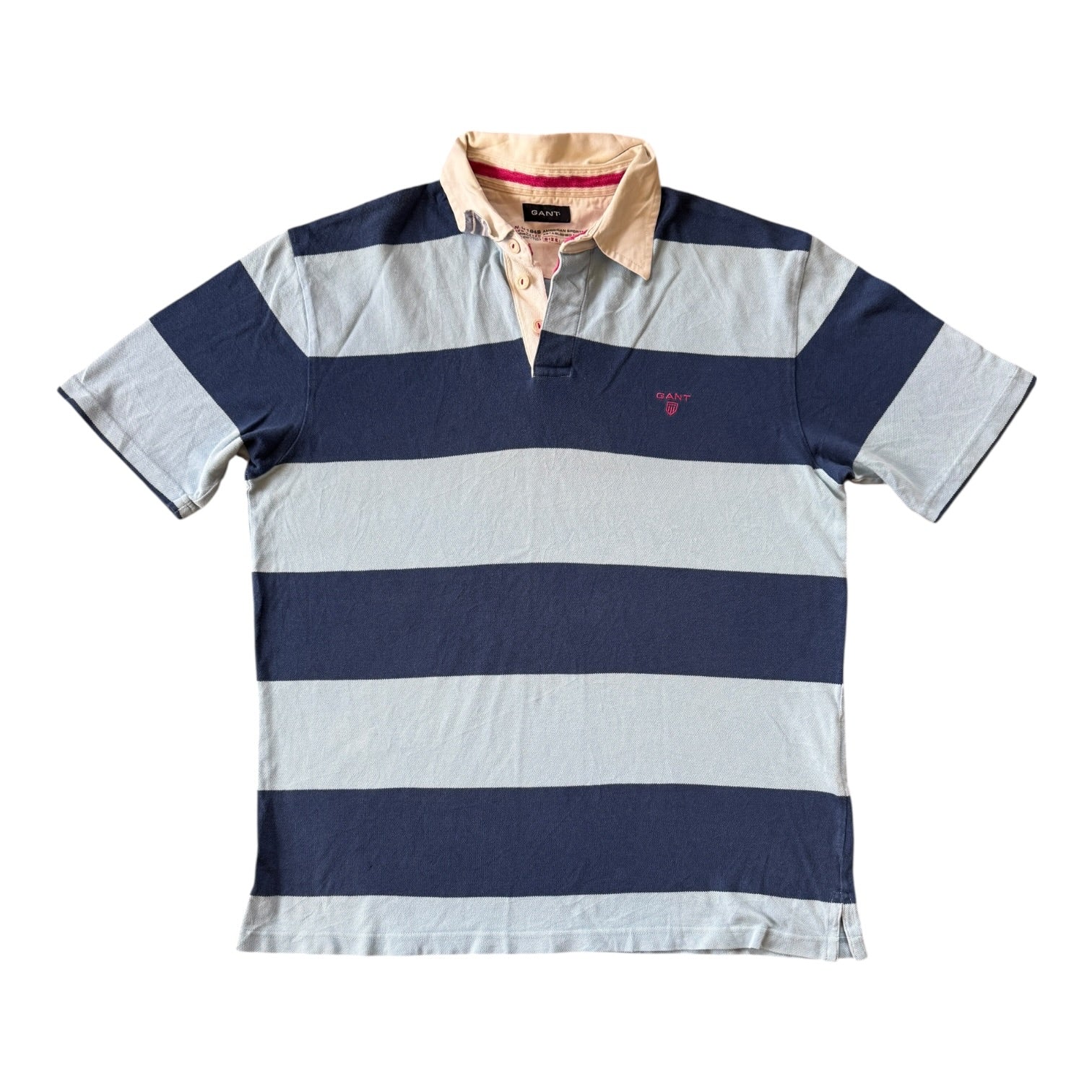 Extra large Gant Navy Blue Short Sleeved Rugby Shirt