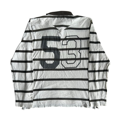 Medium Levi's White and Black Rugby Shirt