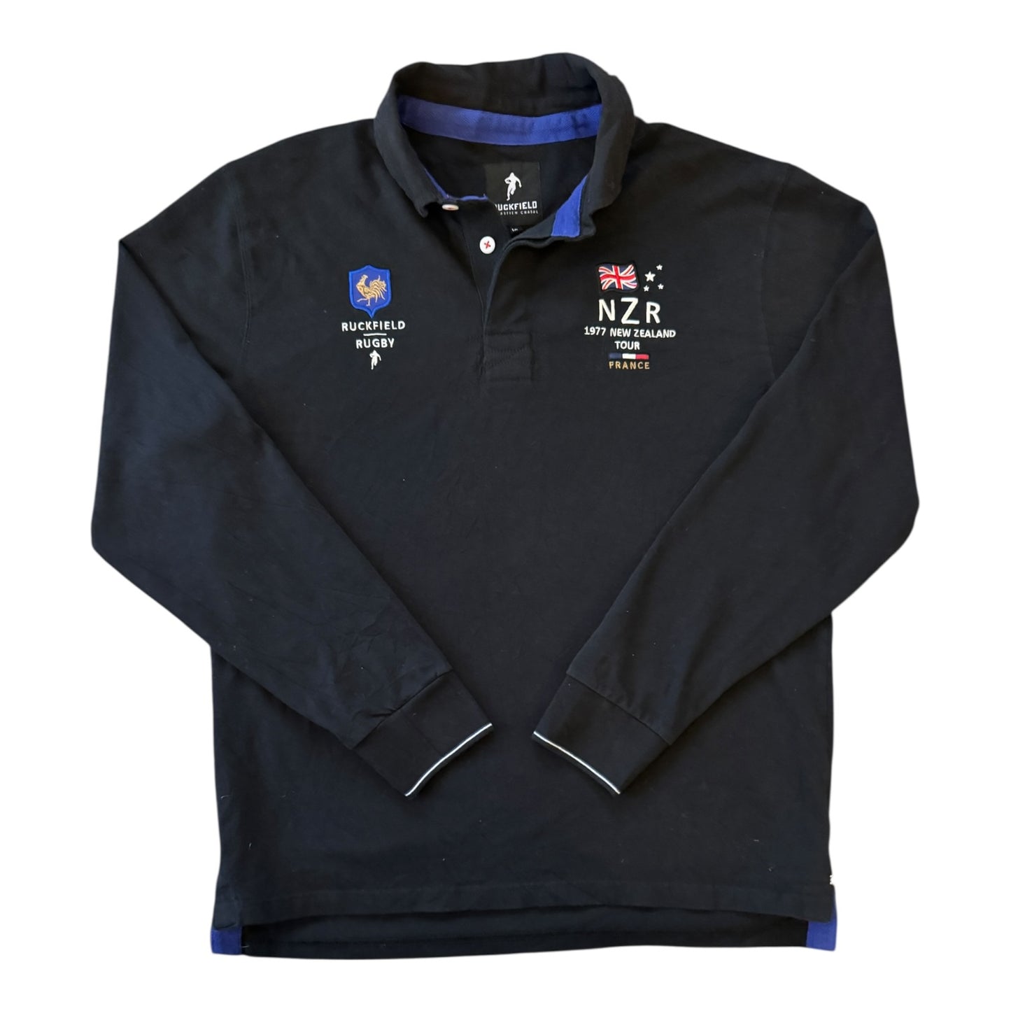 Extra large Ruckfield France New Zealand Tour Black Rugby Shirt