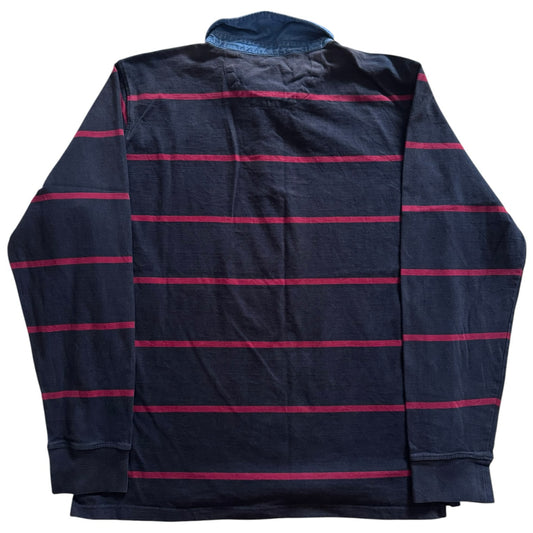 Extra large Mo Casual Navy and Red Rugby Shirt