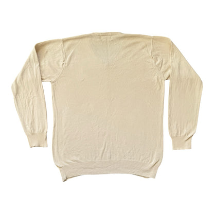 Medium Fred Perry Beige V-Neck Jumper