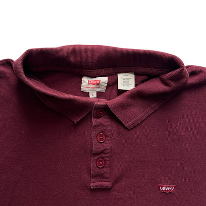 Large Levi's Burgundy Red Polo Shirt