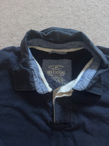 Small Mo Casual Navy Rugby Shirt