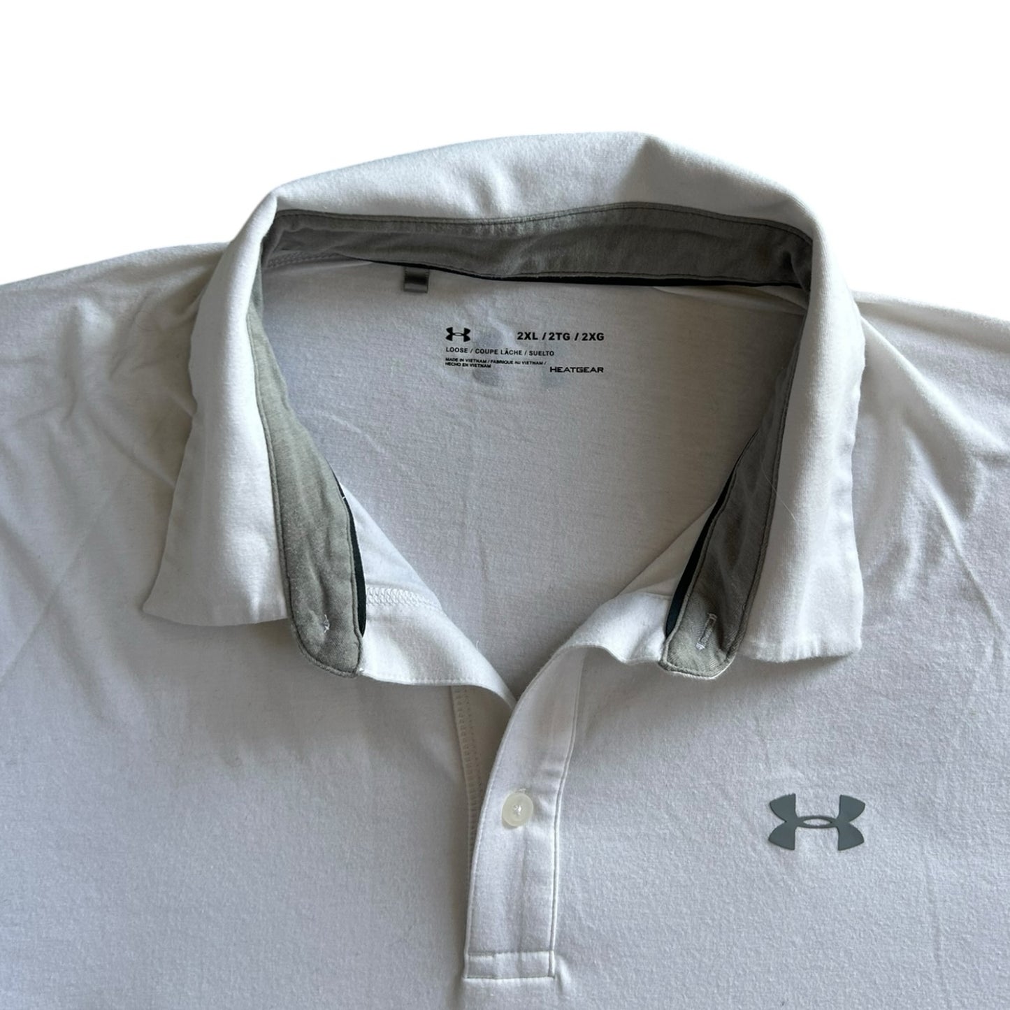 XXL Under Armour White Polo Shirt