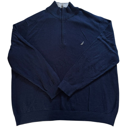 3XL Chaps Navy 1/4 Zip Jumper