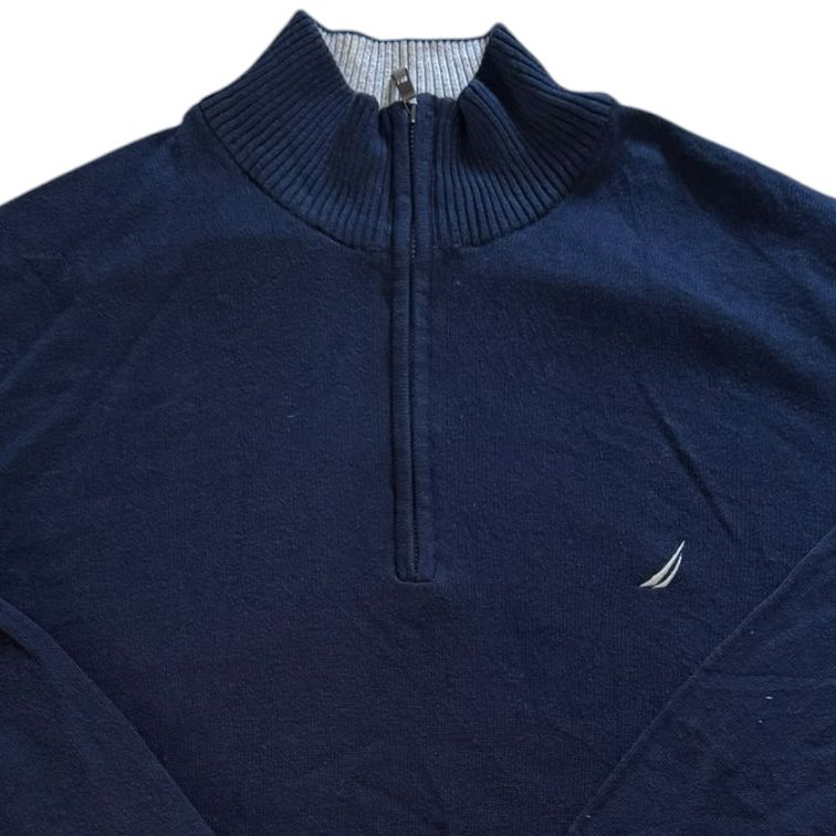 3XL Chaps Navy 1/4 Zip Jumper
