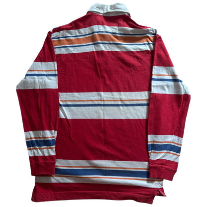Small Lion Of Porches Red, Orange and White Rugby Shirt