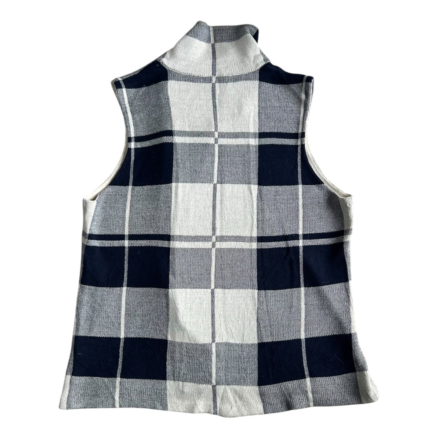 Woman's Extra large Chaps Grey and White Full Zip Vest