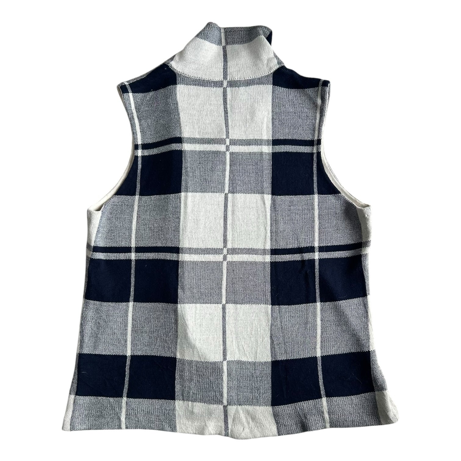 Woman's Extra large Chaps Grey and White Full Zip Vest