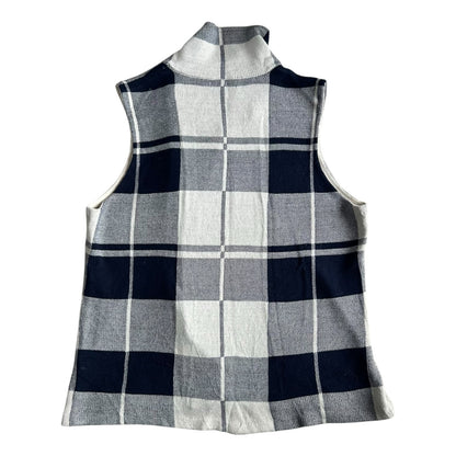 Woman's Extra large Chaps Grey and White Full Zip Vest