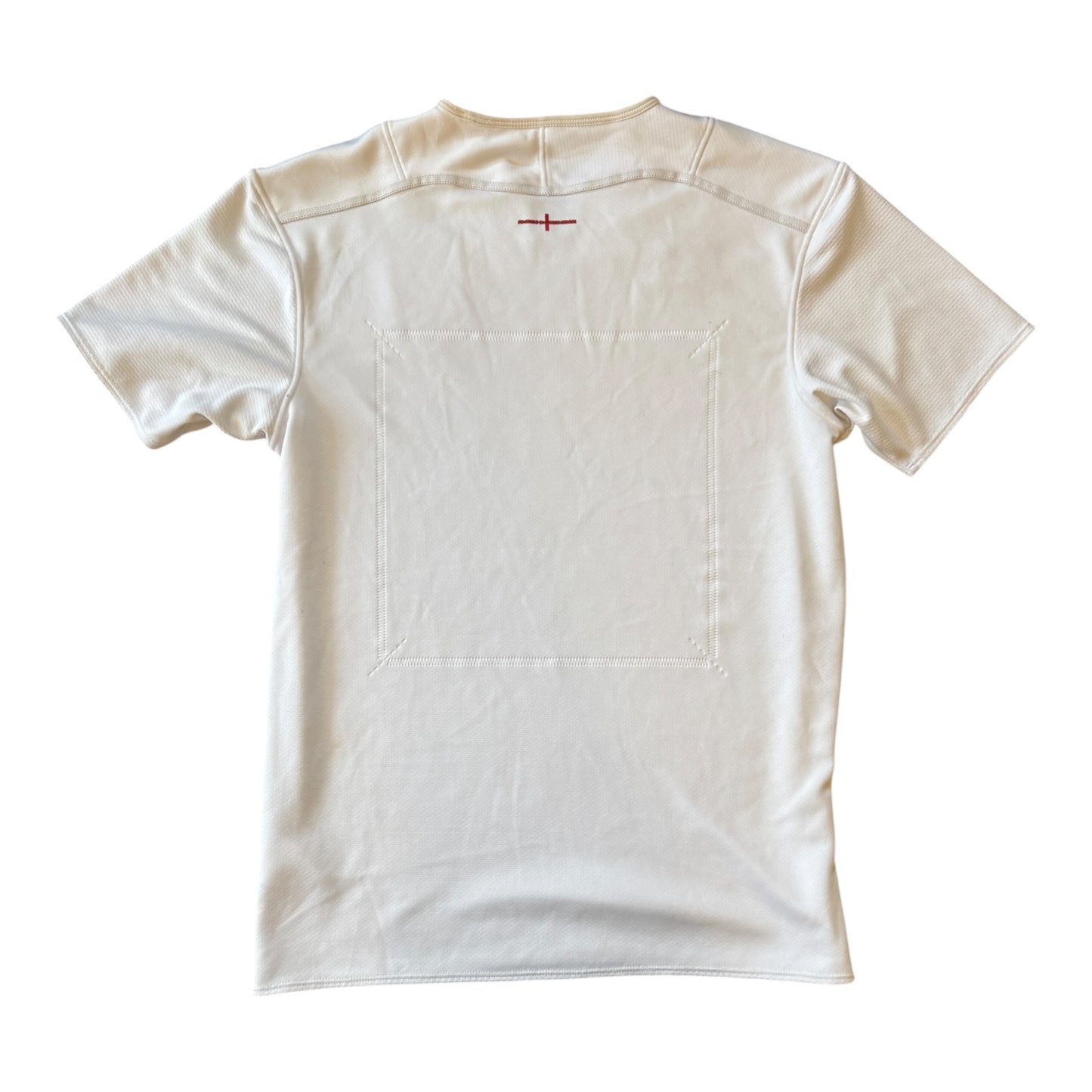 Medium England Canterbury White Rugby Shirt - stained