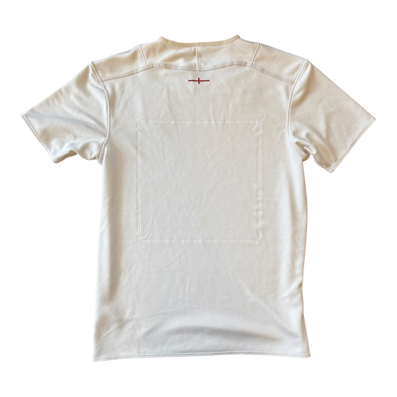 Medium England Canterbury White Rugby Shirt - stained