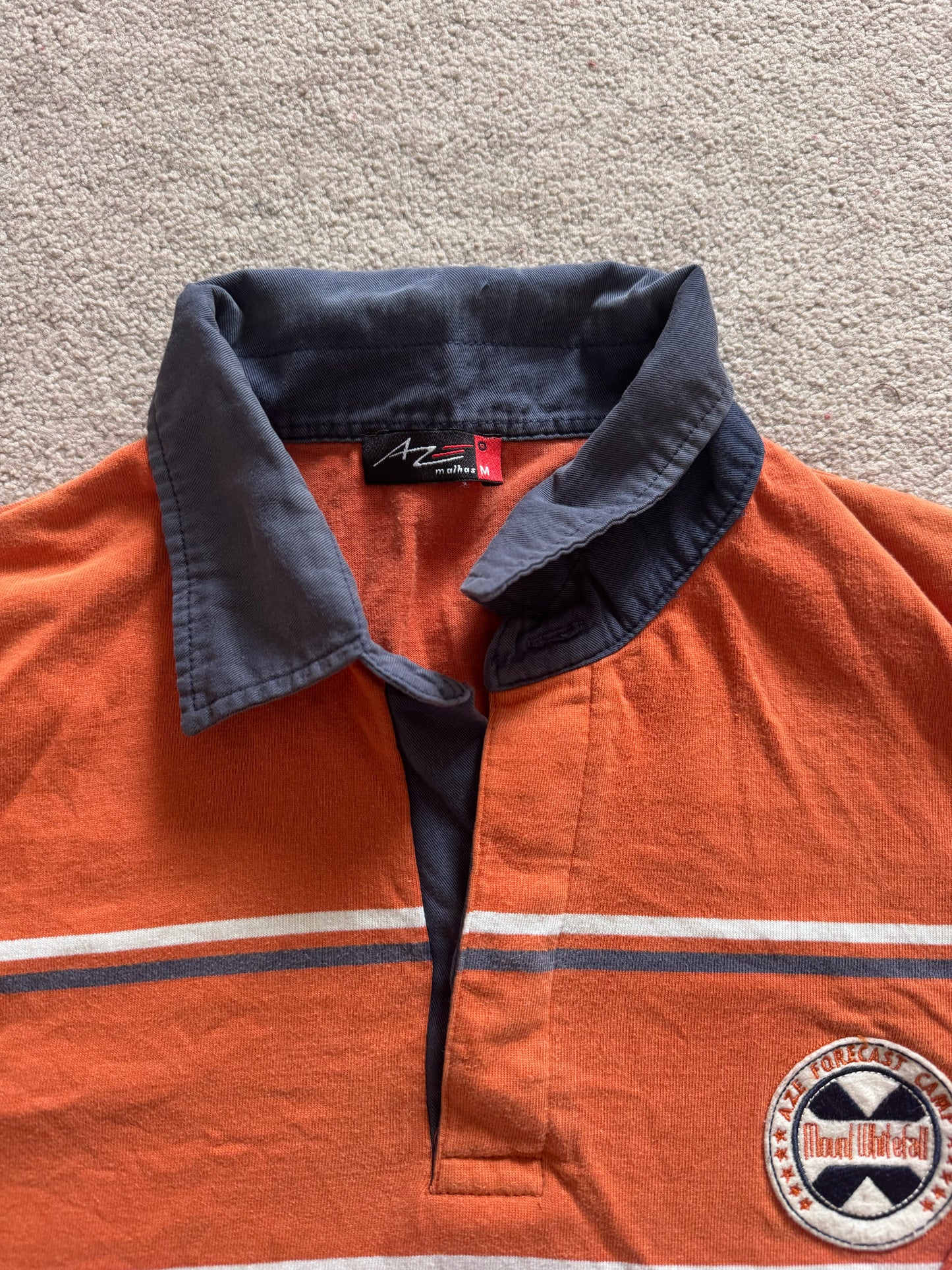 Medium Aze Orange Striped Rugby Shirt