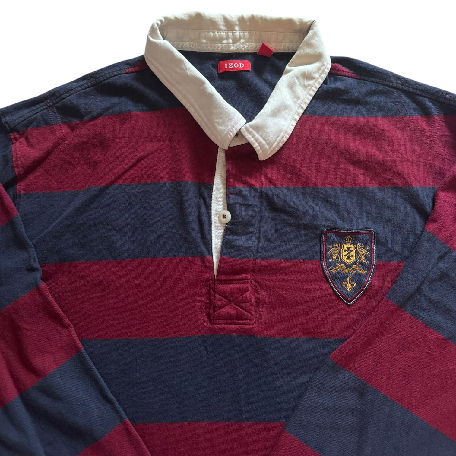 3XL Izod Red and Navy Rugby Shirt