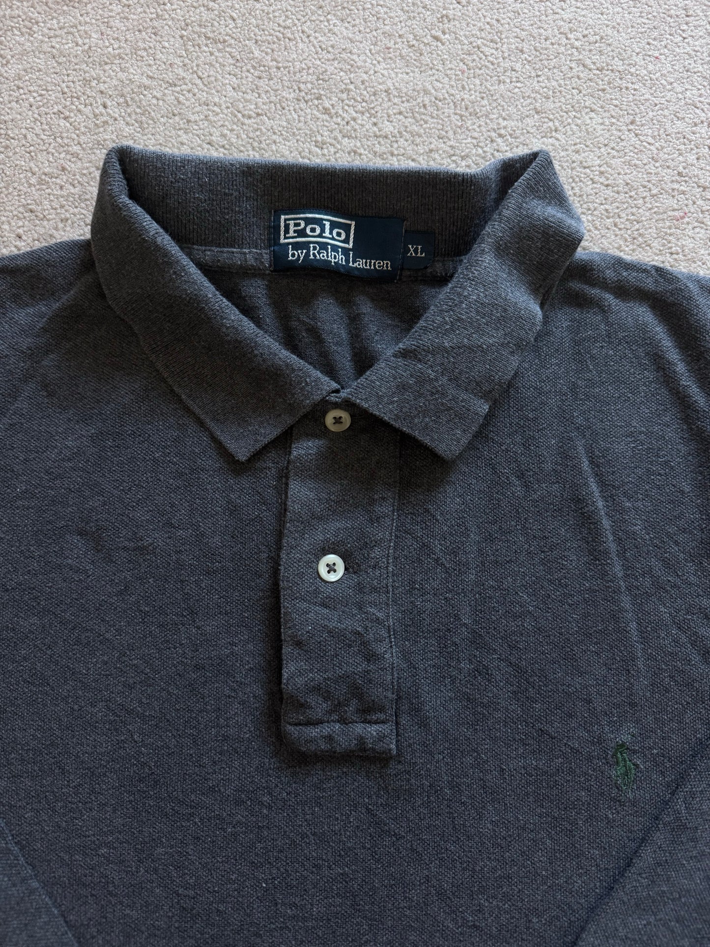 Extra large Ralph Lauren Grey Long Sleeved Polo Shirt
