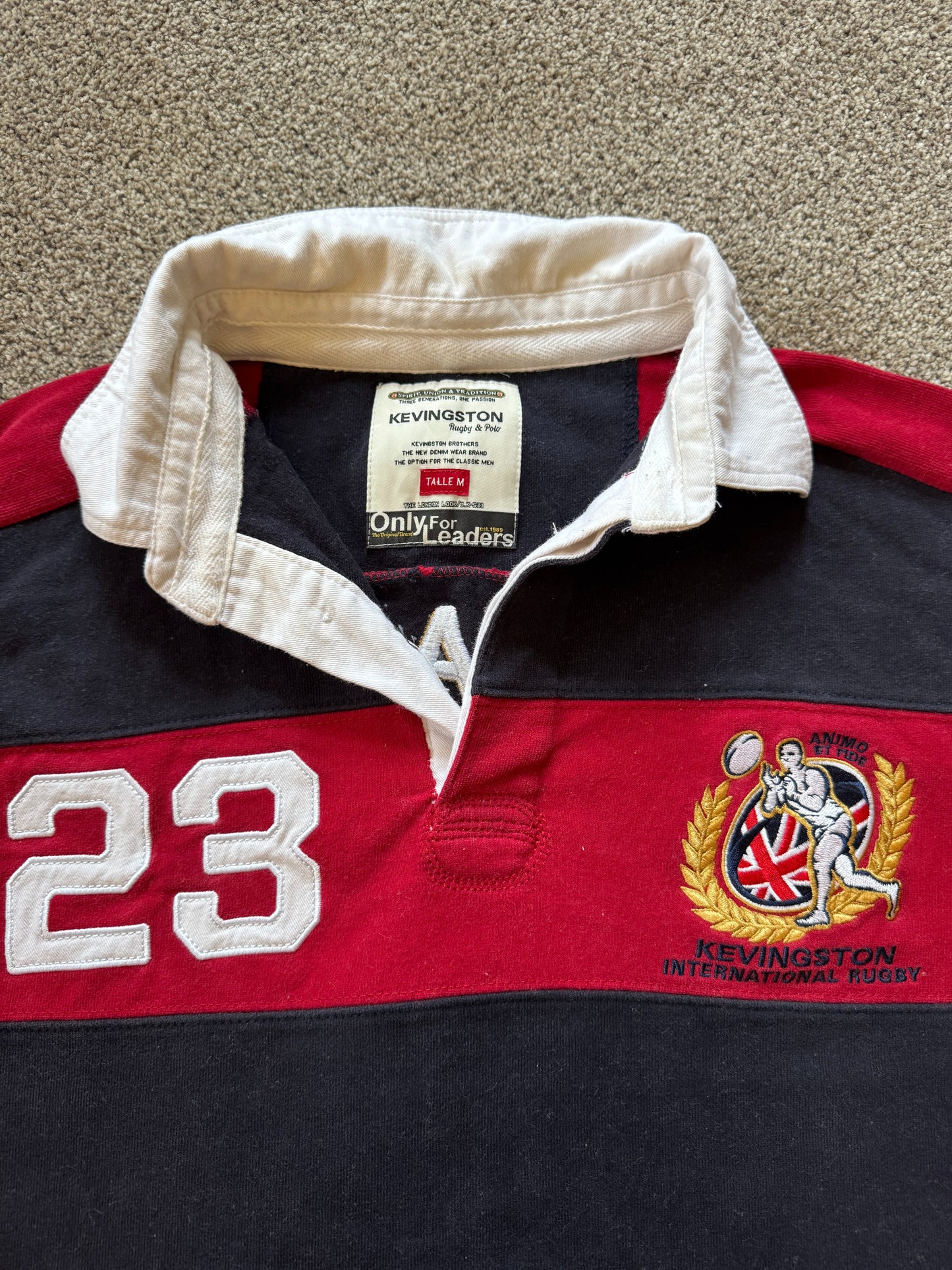 Medium Kevingston Red Lancashire GB Rugby Shirt