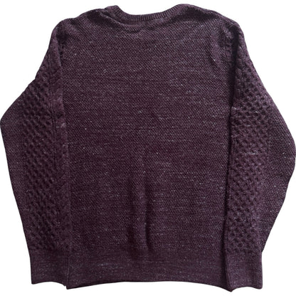 Small Gap Purple Cable Knit Jumper