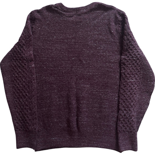 Small Gap Purple Cable Knit Jumper