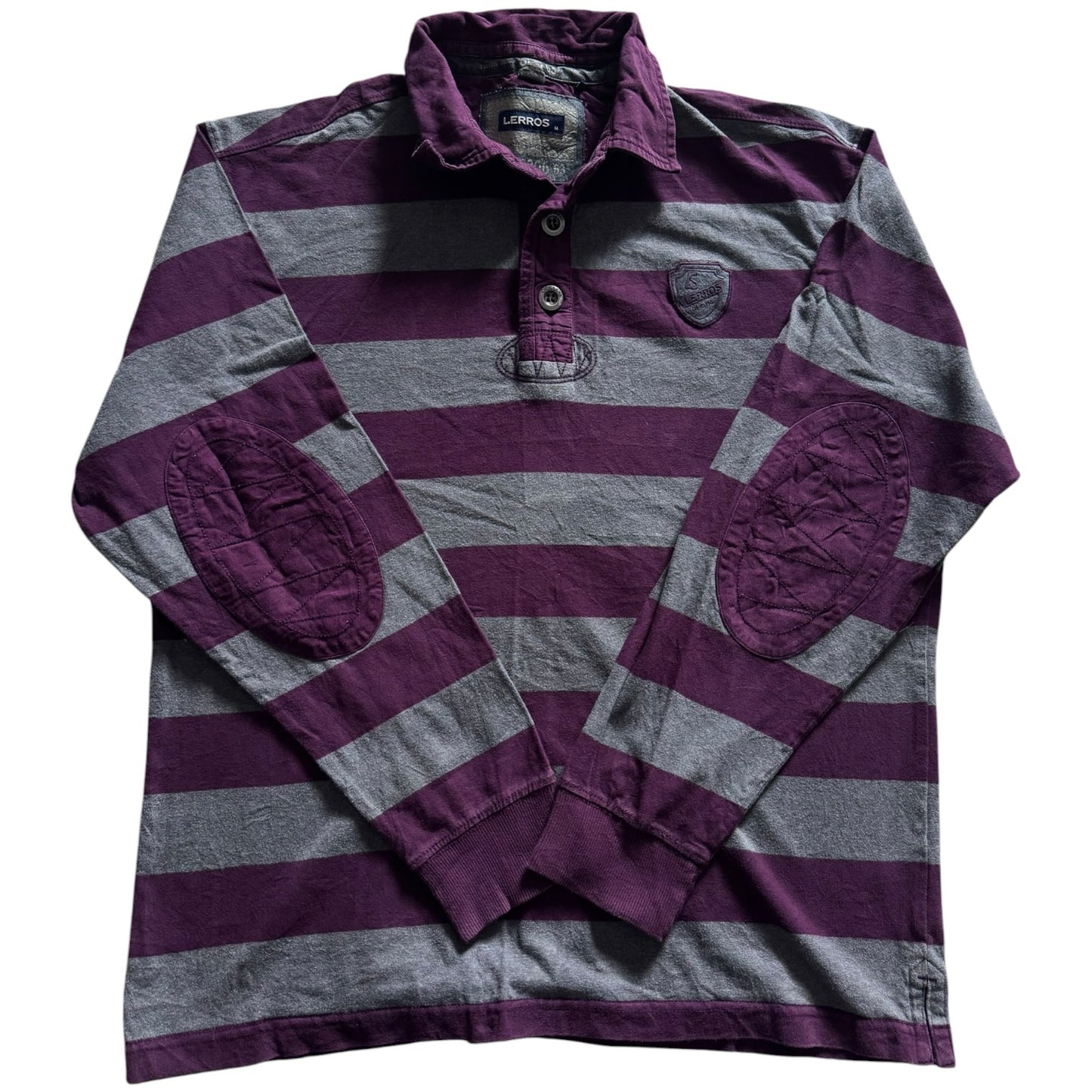 Medium Lerros Purple and Grey Rugby Shirt