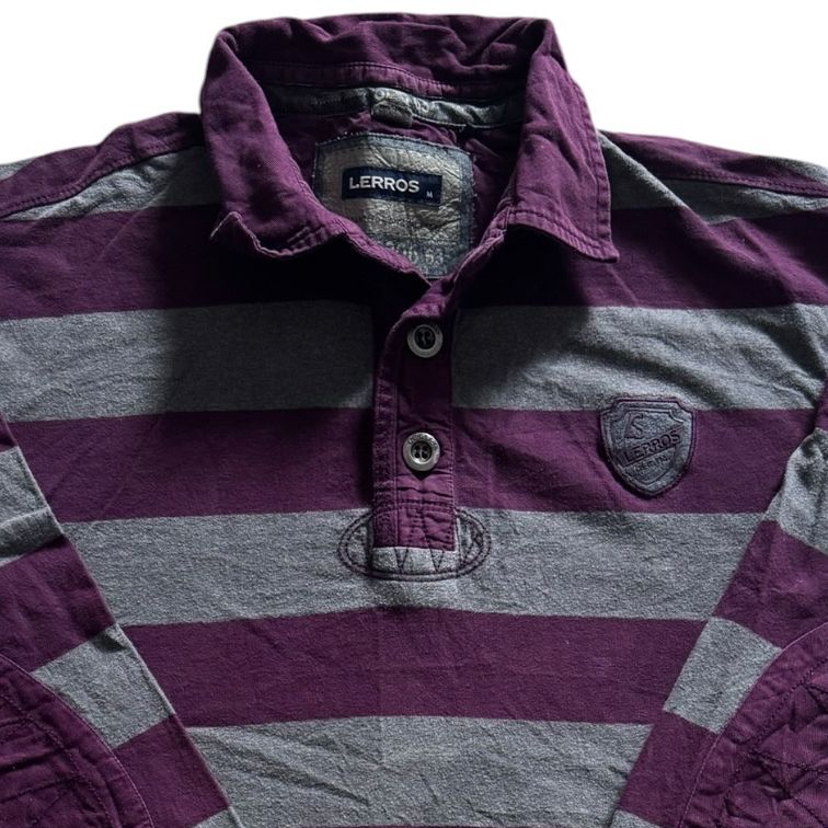 Medium Lerros Purple and Grey Rugby Shirt