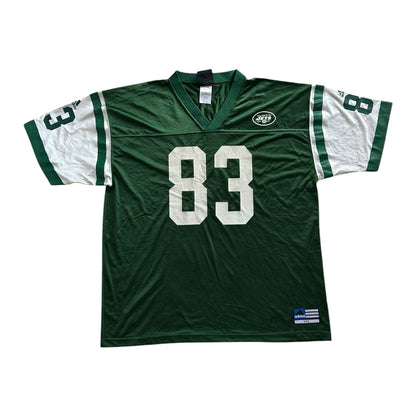 2002-04 XXL Adidas Green New York Jets 83 Moss NFL Jersey