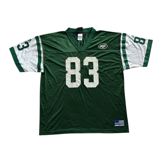 2002-04 XXL Adidas Green New York Jets 83 Moss NFL Jersey