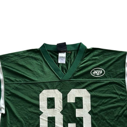 2002-04 XXL Adidas Green New York Jets 83 Moss NFL Jersey