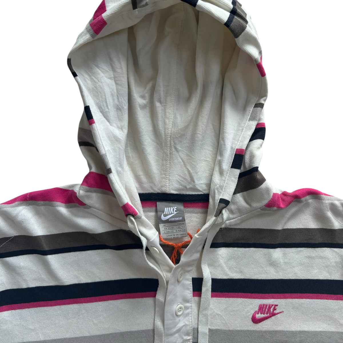 Woman's Medium Nike White, Pink and Grey Hoodie