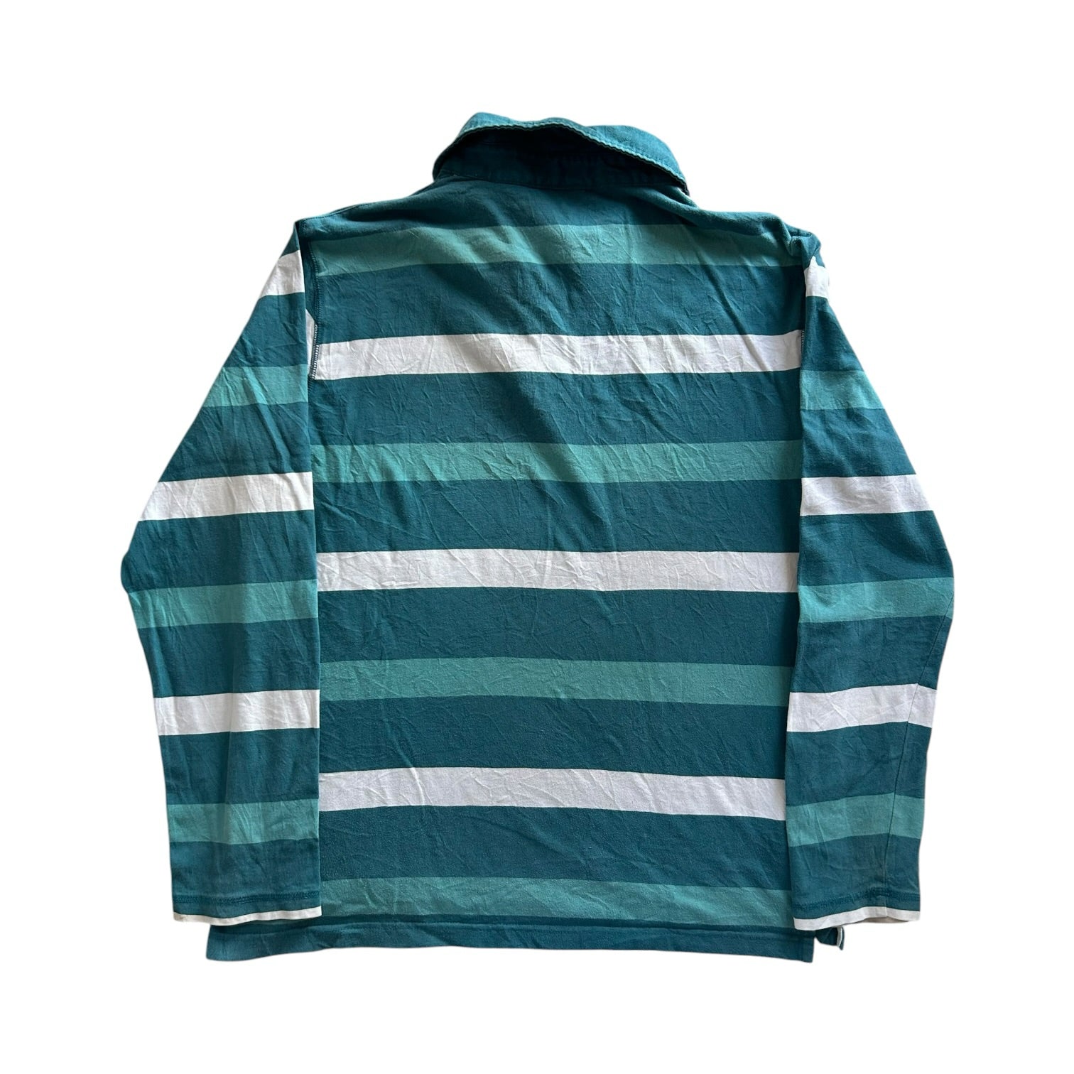 Large Quebramar Blue and White Striped Rugby Shirt