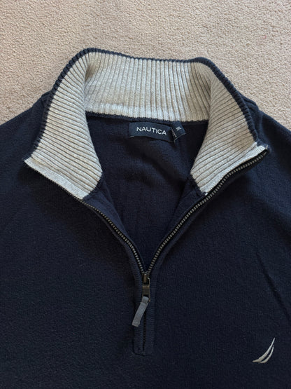 3XL Chaps Navy 1/4 Zip Jumper