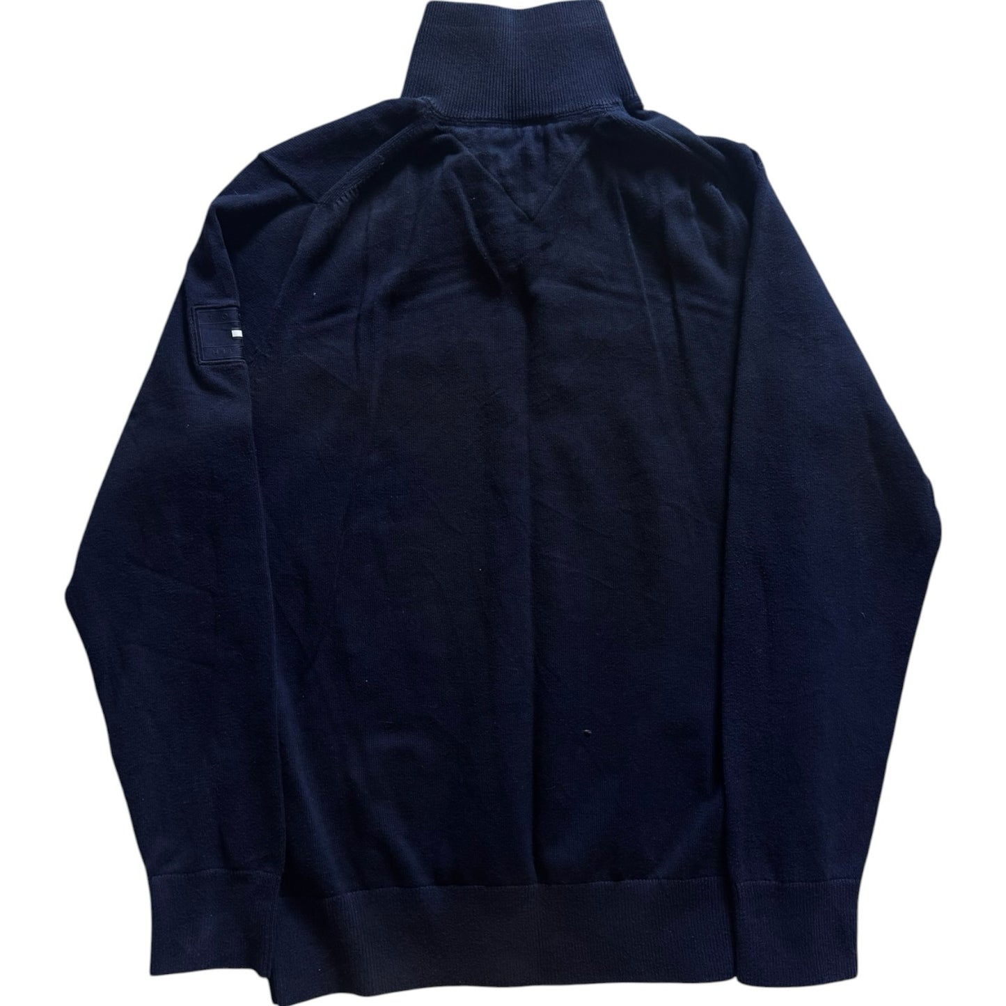 Medium Tommy Hilfiger Navy with Red and White Stripe 1/4 Zip